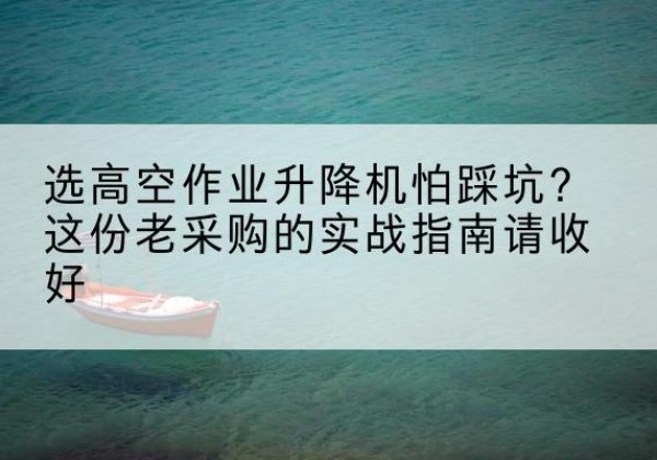 延津高空作业升降机厂家推荐-选高空作业升降机怕踩坑？这份老采购的实战指南请收好