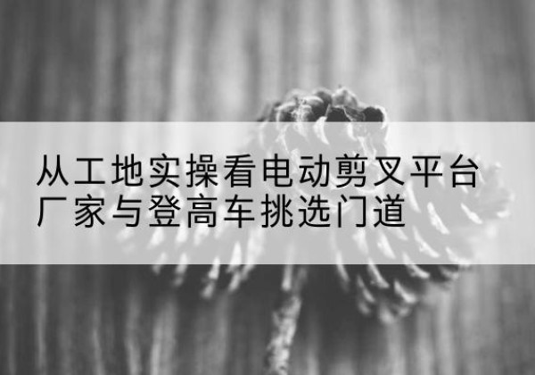 延津电动剪叉升降平台厂家-从工地实操看电动剪叉平台厂家与登高车挑选门道